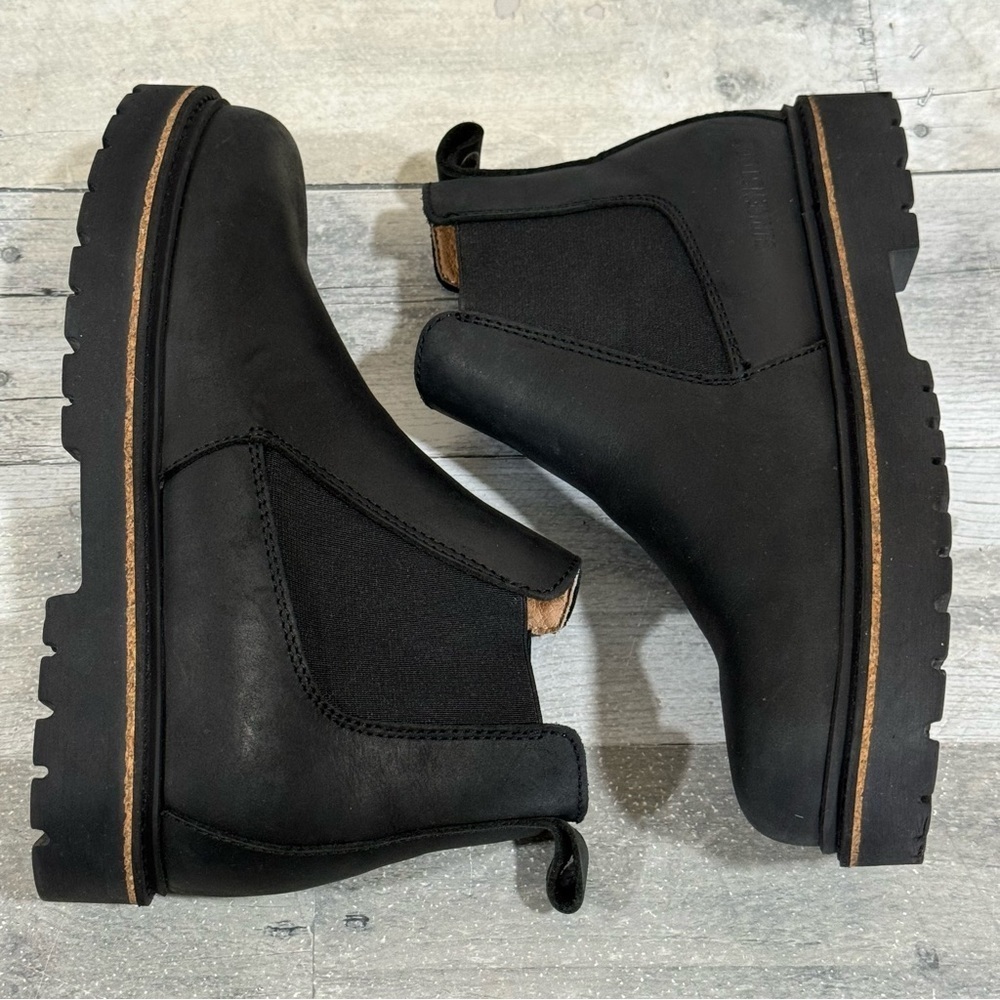 BIRKENSTOCK Stalon Nubuck Leather Chelsea Boot - Black - Sz - 5-5.5 .US / 36 .EU - Picture 6 of 9